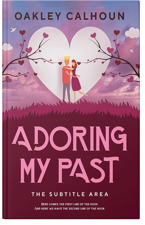 Front view of Premade Romance Book Cover - Claret