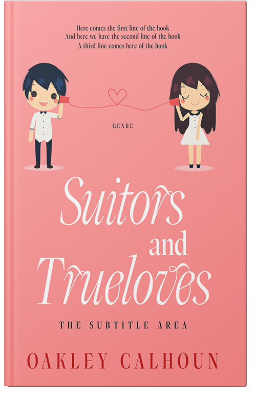 Front view of Premade Romance Book Cover - Sweet Pink