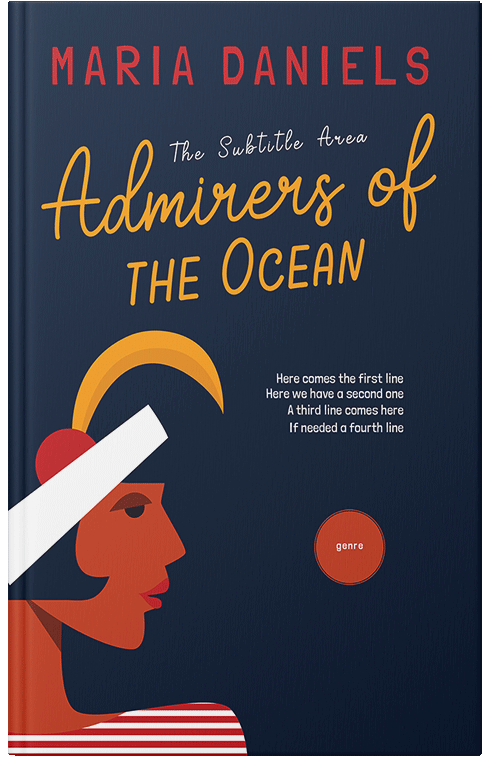 Front view of Premade Chick Lit Book Cover - Blue Zodiac