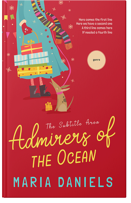 Front view of Premade Chick Lit Book Cover - Crimson