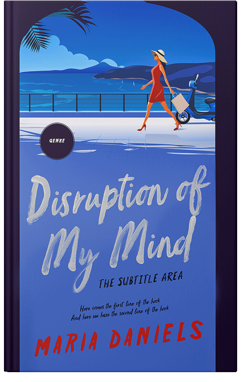 Front view of Premade Chick Lit Book Cover - Indigo