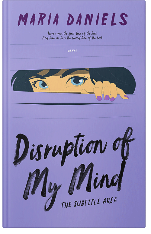 Front view of Premade Teen & Young Adult Book Cover - Cold Purple