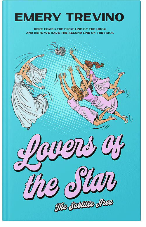 Front view of Premade Romance Book Cover - Picton Blue