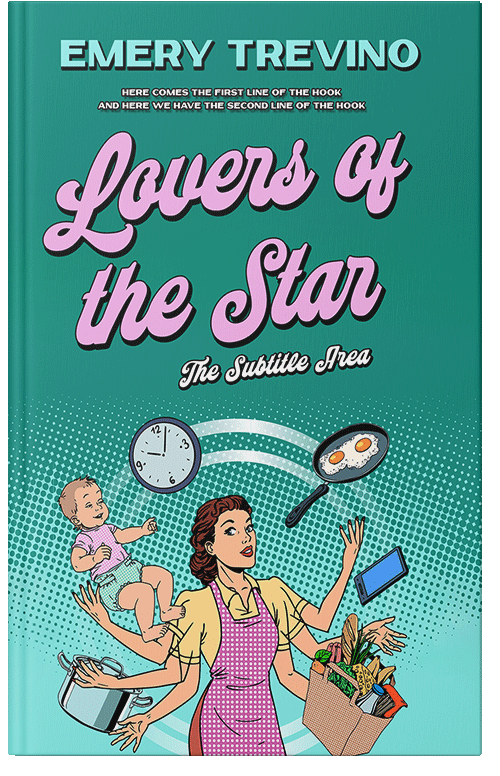 Front view of Premade Romance Book Cover - Surfie Green