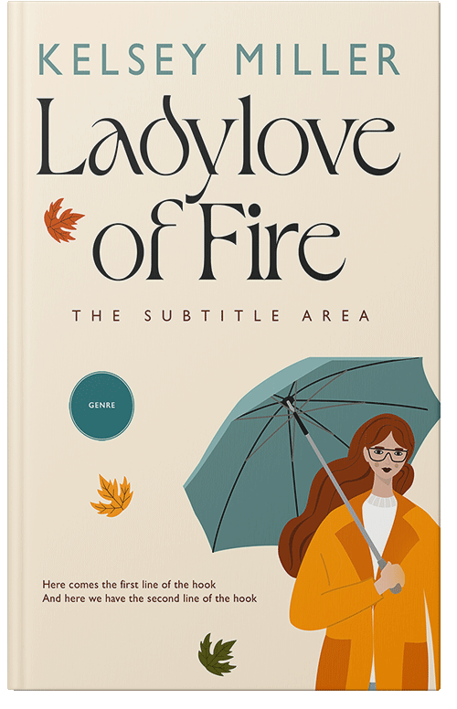 Front view of Premade Chick Lit Book Cover - Linen