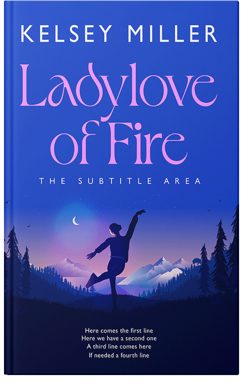 Front view of Premade Chick Lit Book Cover - Persian Blue