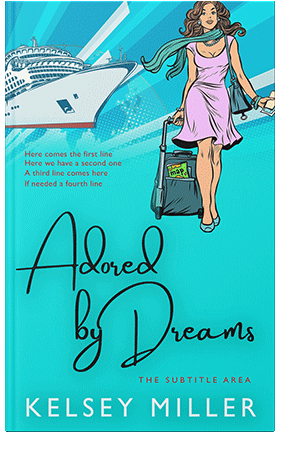 Pre Made Book Cover Bright Turquoise