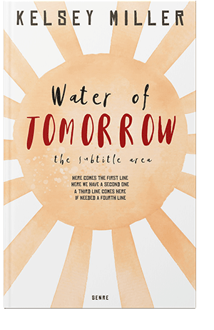 Pre Made Book Cover Peach Yellow