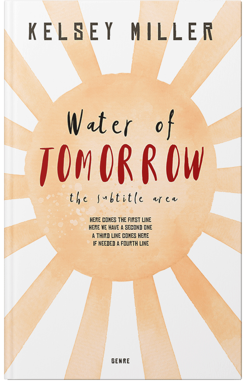 Front view of Premade Children's Book Cover - Peach Yellow