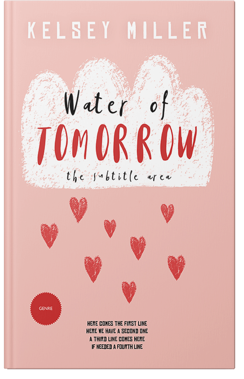 Front view of Premade Abstract Book Cover - Mandys Pink