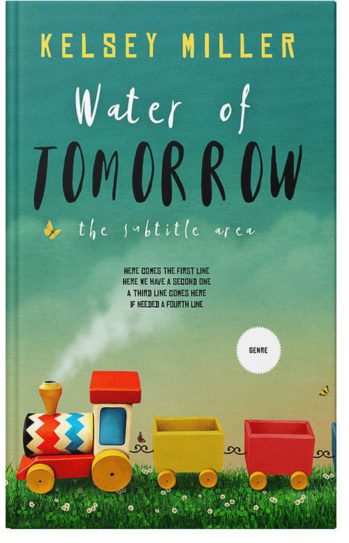 Front view of Premade Fantasy Book Cover - Ocean Green