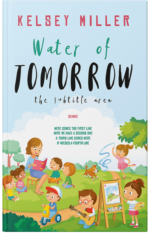 Front view of Premade Education Book Cover - Jagged Ice