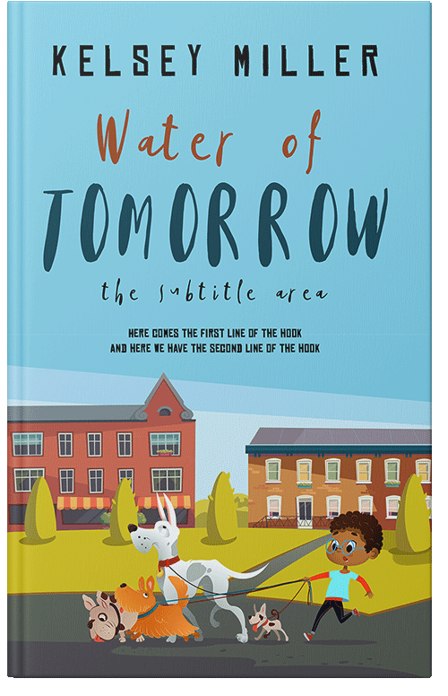 Front view of Premade Children's Book Cover - Cornflower