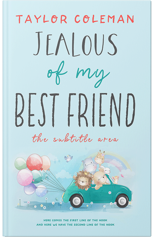 Front view of Premade Children's Book Cover - White Ice