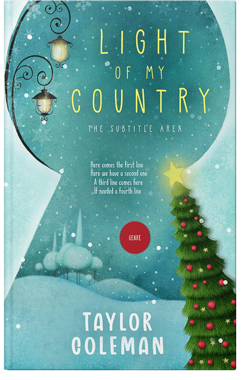 Front view of Premade Fantasy Book Cover - Hippie Blue