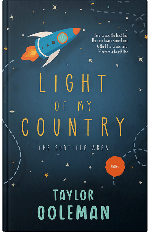 Front view of Premade Children's Book Cover - Elephant