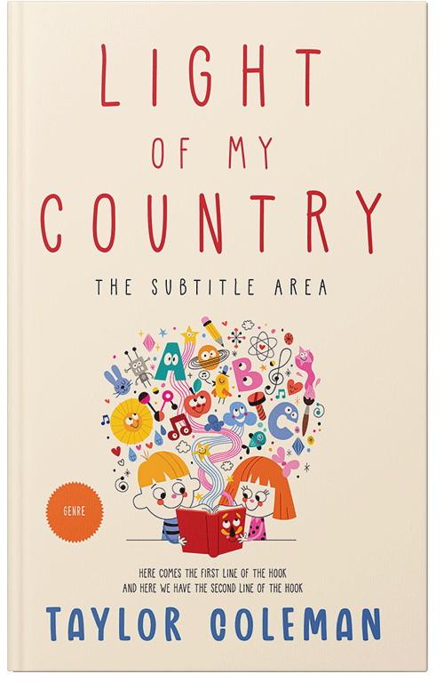 Front view of Premade Children's Book Cover - Linen