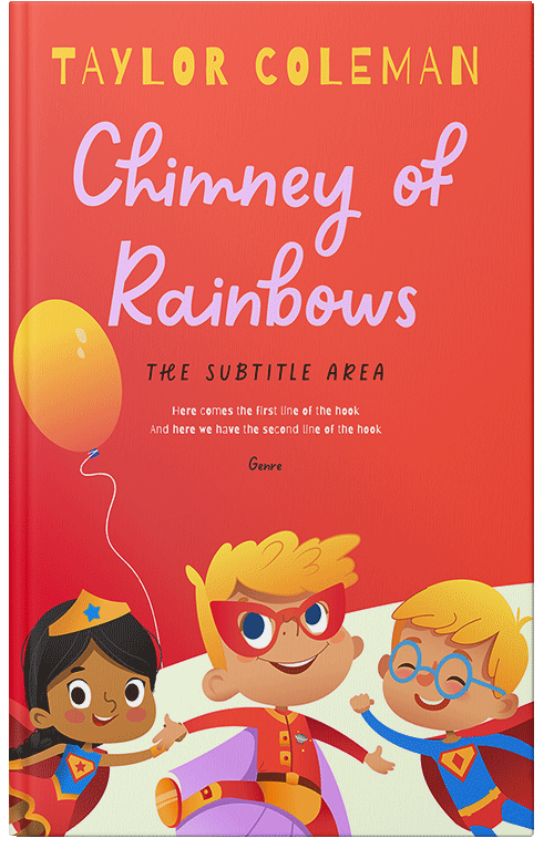Front view of Premade Children's Book Cover - Flamingo