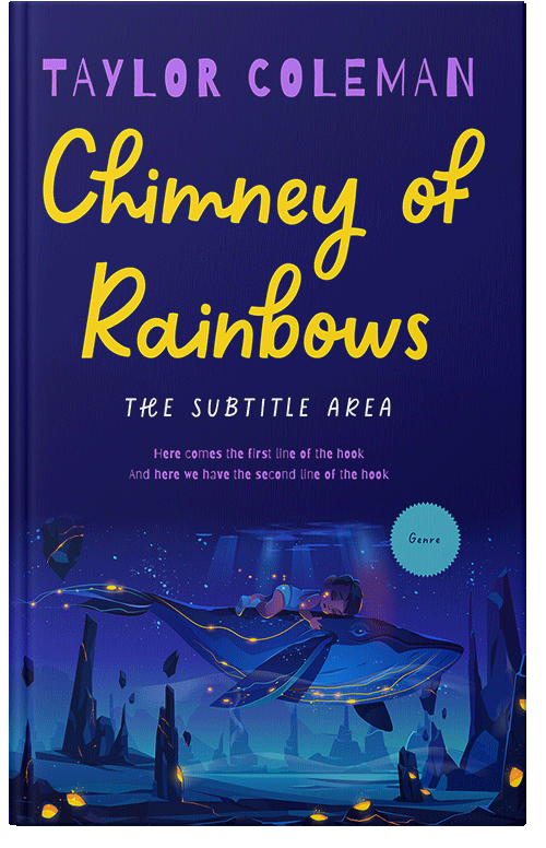 Front view of Premade Fantasy Book Cover - Gulf Blue