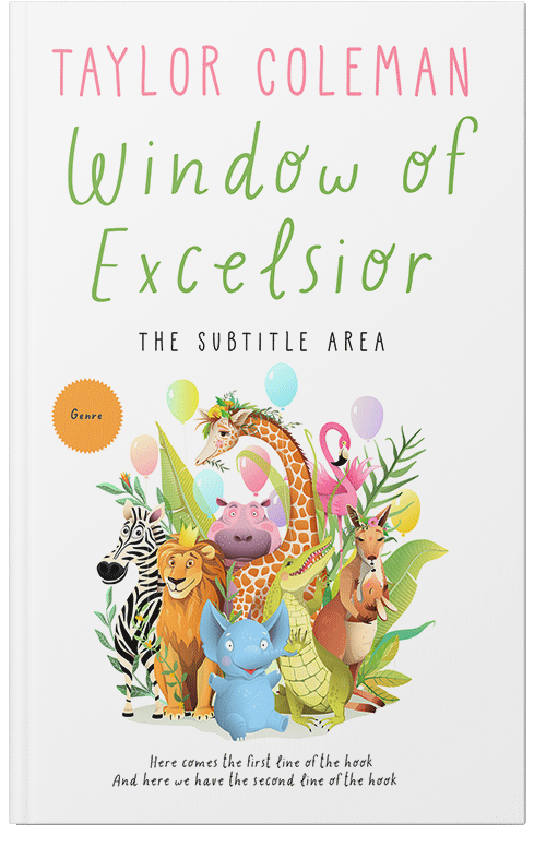 Front view of Premade Children's Book Cover - Moon Mist