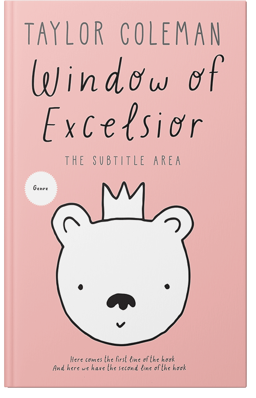 Front view of Premade Abstract Book Cover - Apricot Peach