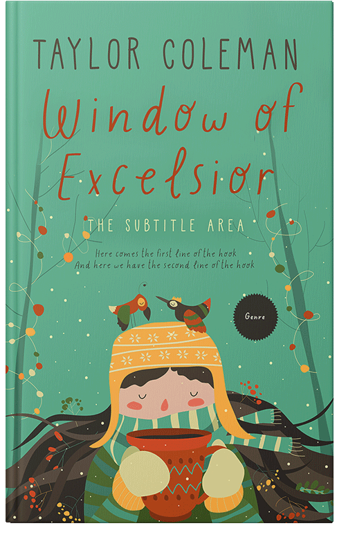 Front view of Premade Children's Book Cover - Silver Tree