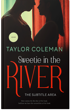 Premade Book Cover Red Damask