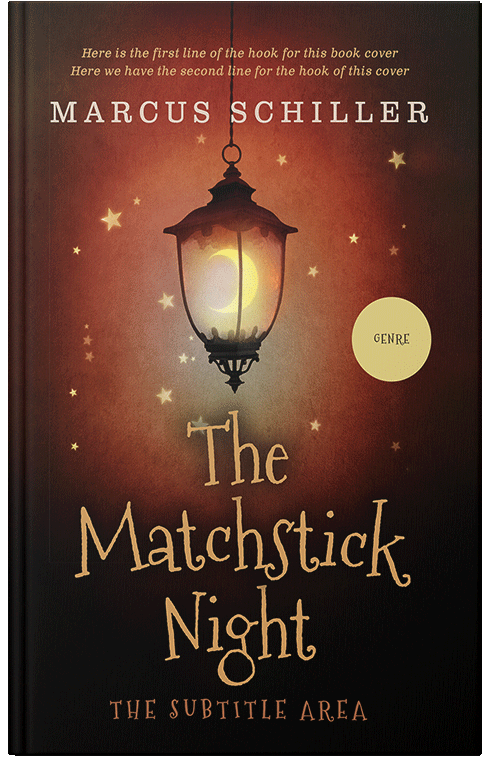 Front view of Premade Abstract Book Cover - Graphite