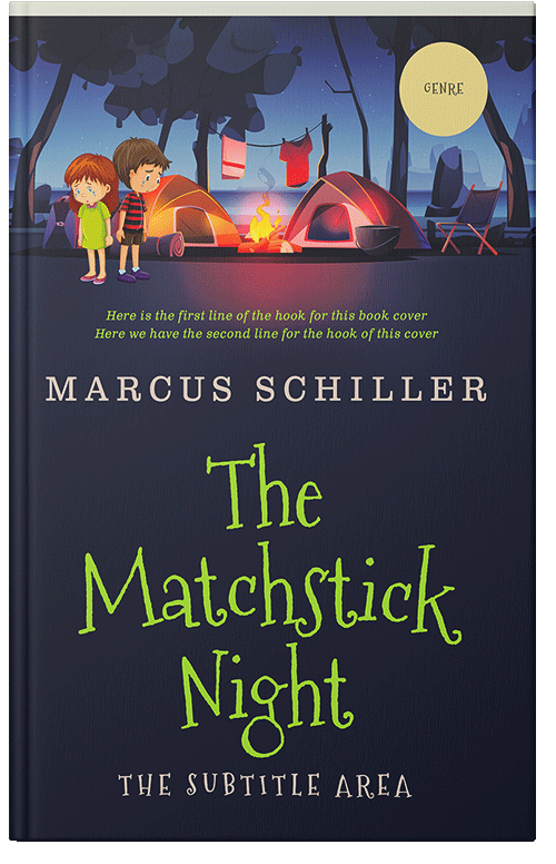 Front view of Premade Abstract Book Cover - Ebony Clay