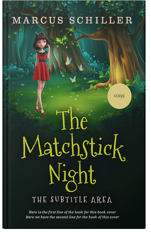 Front view of Premade Teen & Young Adult Book Cover - Racing Green