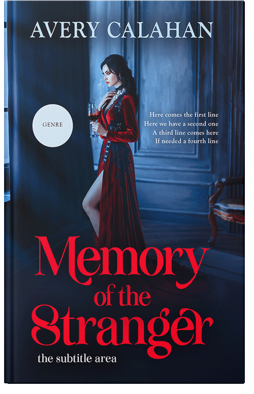 Front view of Premade Horror Book Cover - Black