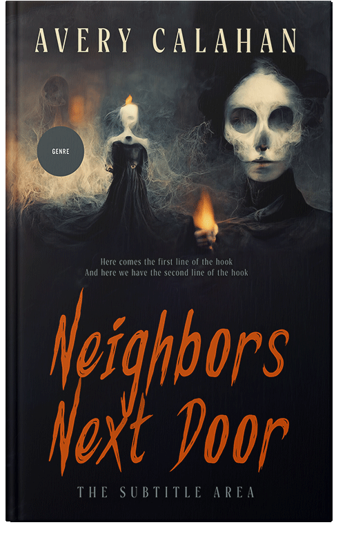 Front view of Premade Horror Book Cover - Raw Sienna