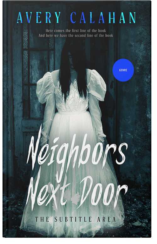 Front view of Premade Horror Book Cover - Timber Green