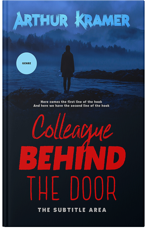 Front view of Premade Horror Book Cover - Brick Red