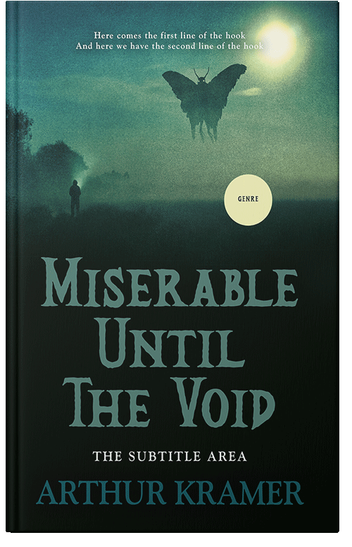 Front view of Premade Horror Book Cover - Black Bean