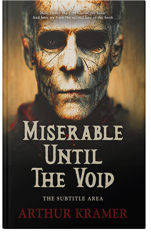 Front view of Premade Horror Book Cover - Laser