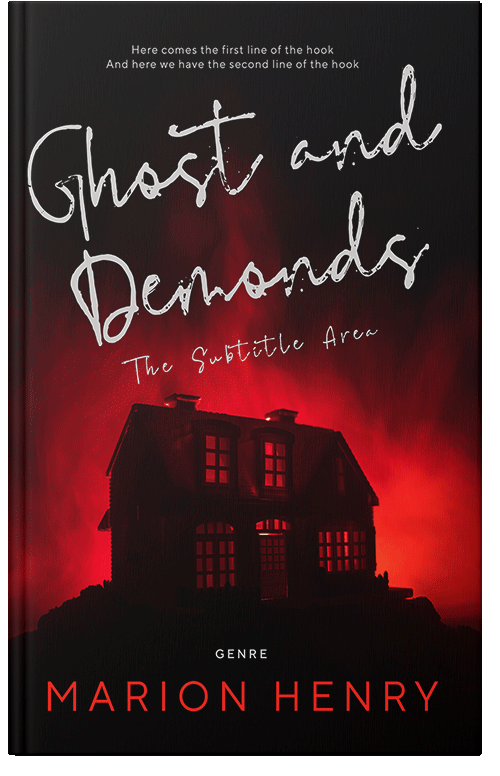 Front view of Premade Horror Book Cover - Flush Mahogany