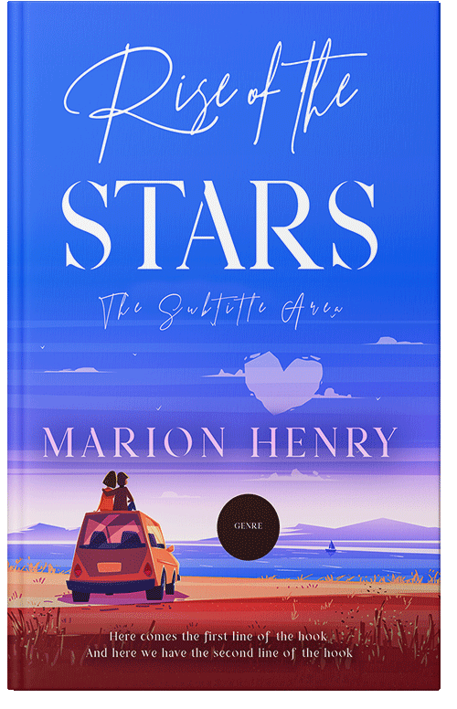 Front view of Premade Romance Book Cover - Dodger Blue