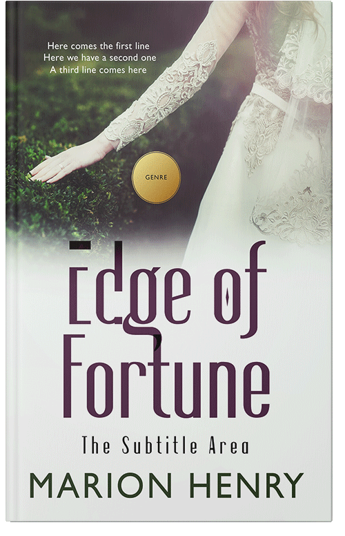 Front view of Premade Romance Book Cover - Green White