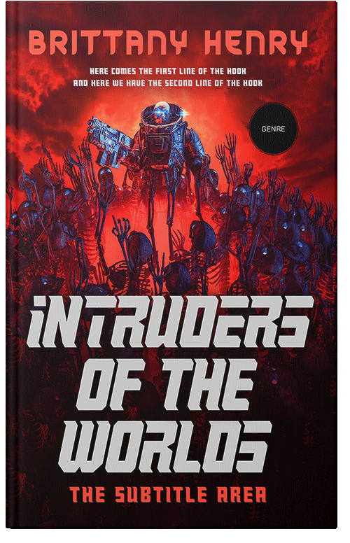 Front view of Premade Science Fiction Book Cover - Tonys Pink