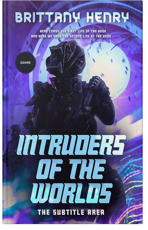 Front view of Premade Science Fiction Book Cover - Periwinkle Gray