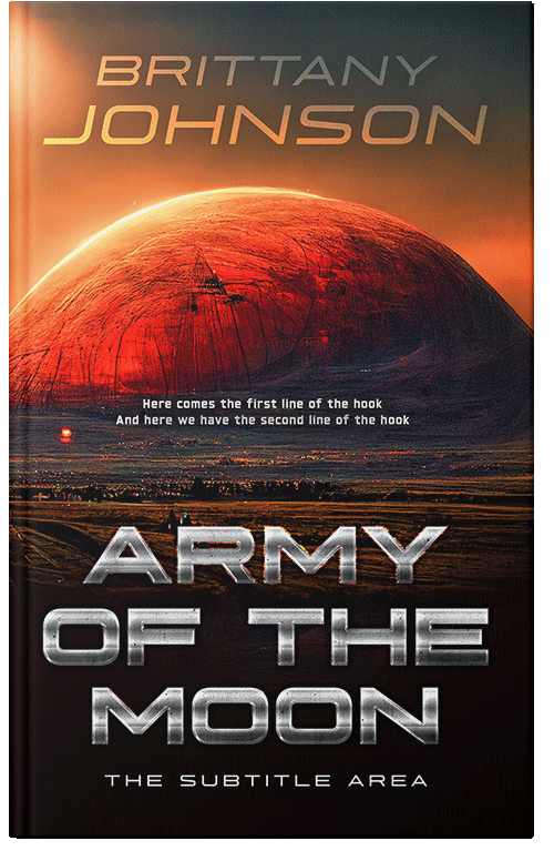 Front view of Premade Science Fiction Book Cover - Terracotta