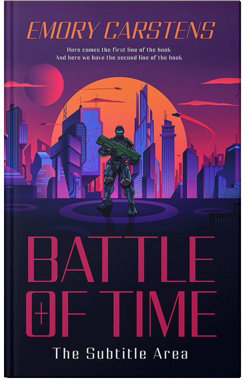 Front view of Premade Science Fiction Book Cover - Violet