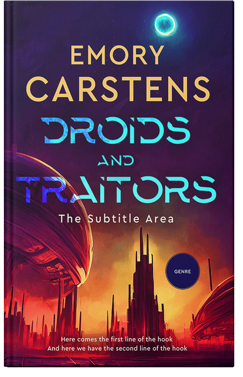 Front view of Premade Science Fiction Book Cover - Terracotta