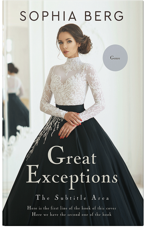 Front view of Premade Romance Book Cover - Cararra