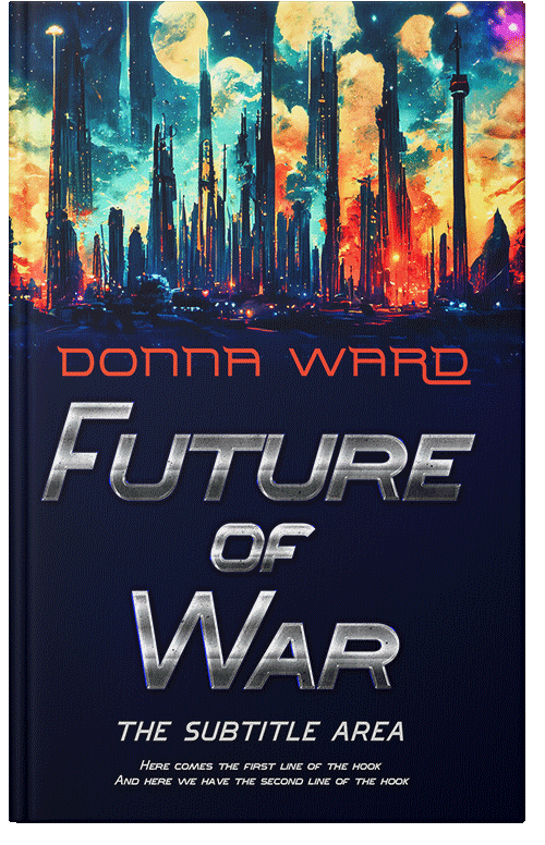 Front view of Premade Science Fiction Book Cover - Tan