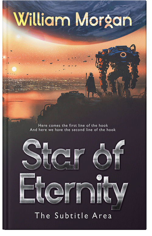 Front view of Premade Science Fiction Book Cover - Tonys Pink