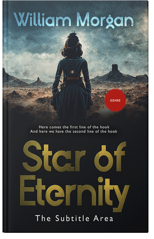 Front view of Premade Science Fiction Book Cover - Heathered Gray