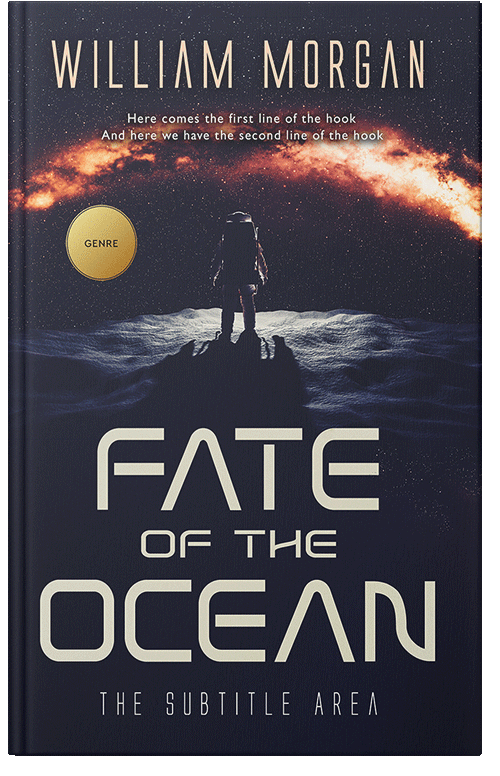 Front view of Premade Science Fiction Book Cover - Steel Gray