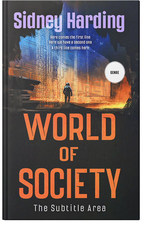 Front view of Premade Apocalyptica Book Cover - Apricot